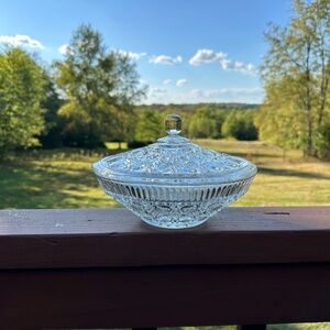 Cane and Button Federal Glass Covered Candy Dish "AKA" Windsor